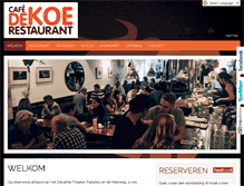 Tablet Screenshot of cafedekoe.nl
